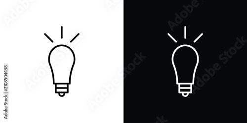 Cuadro en lienzo Idea icon line logos series