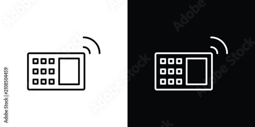 Fotografía Interphone icon line logos series