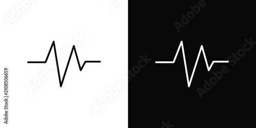 Canvastavla Pulse icon line logos series