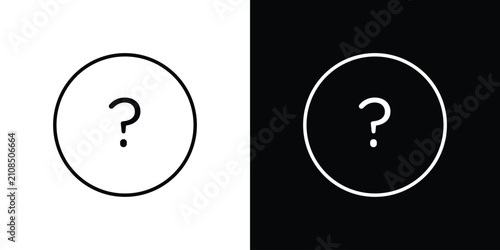 Fotografía Question icon line logos series