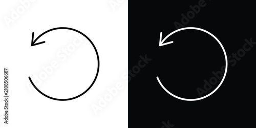 Canvastavla Reset icon line logos series