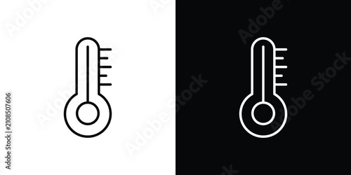 Fotografi Temperature icon line logos series