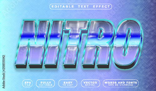 Konstfotografi Nitro Racing Turbo Speed Power Engine Performance Automotive Typography Letterin