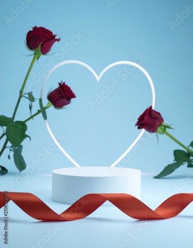 red rose and a heart