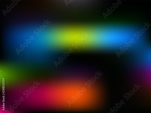 Abstract Colorful Rainbow Bokeh Light Waves with Glowing Gradient Blur Background for Modern Creative Design Wallpaper and Vibrant Energy Texture