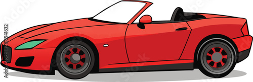 Red Convertible Sports Car Illustration red car automobile