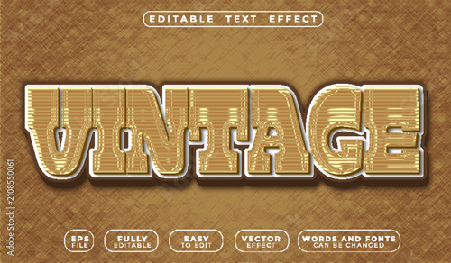 Schilderij op canvas Vintage Retro Classic Antique Nostalgic Oldschool Heritage Typography Lettering