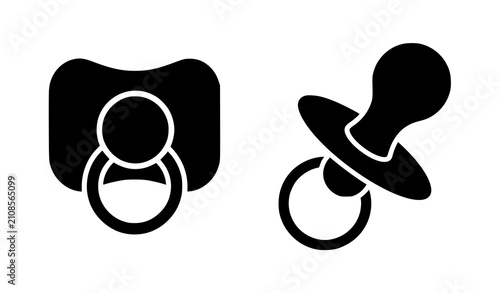 Canvastavla Baby Soother and Pacifier Glyph Vector Icon Pack