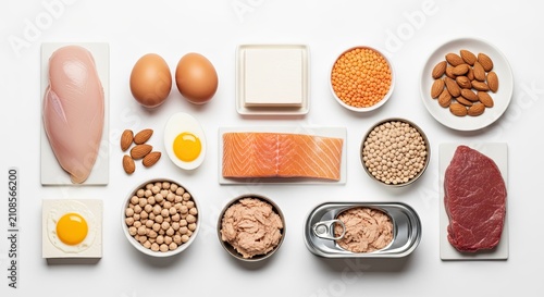 Healthy Protein Sources: Chicken, Fish, Eggs, Beef, Beans, Nuts, Lentils