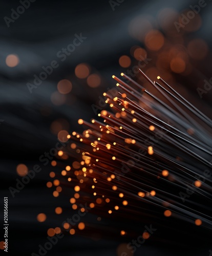 Exploring the beauty of fiber optic technology at night