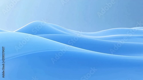Flowing wavy curves on light blue background