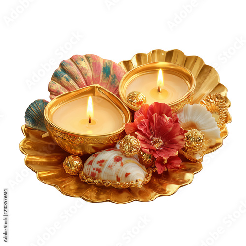  Large handmade wave candle with elegant sculpted flowing curves, on transparent png background. Ai generated