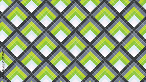 Contemporary Diamond Tile Pattern with Seamless Abstract Geometric Background