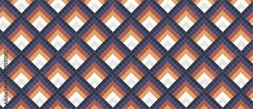 Repeating Geometric Tile Pattern Background with Contemporary Square Mosaic Design