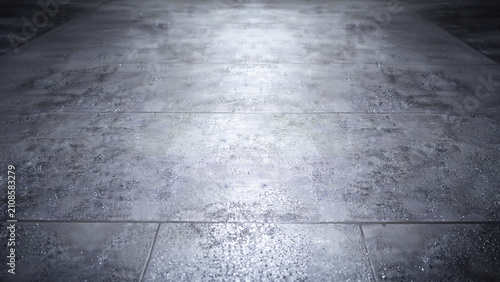 Premium dark grey concrete floor texture with subtle metallic sheen and soft lighting, ideal for high-end interior design backdrops, architectural photography, product display surfaces, modern