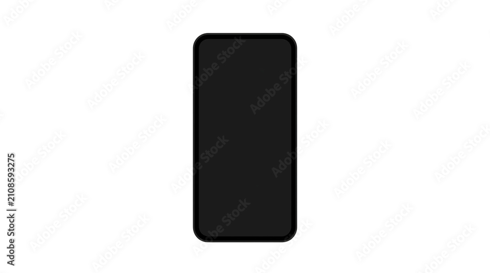 Naklejka premium Modern Frameless Smartphone Device Mockup with Blank Screen Vector Illustration