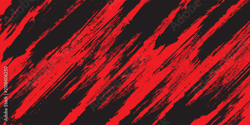 Quadro su tela Gaming esport background striking stripes electric banner vector illustration design red black grunge brush wing comic pattern modern abstract concept livery stripes decal paint splash splatter