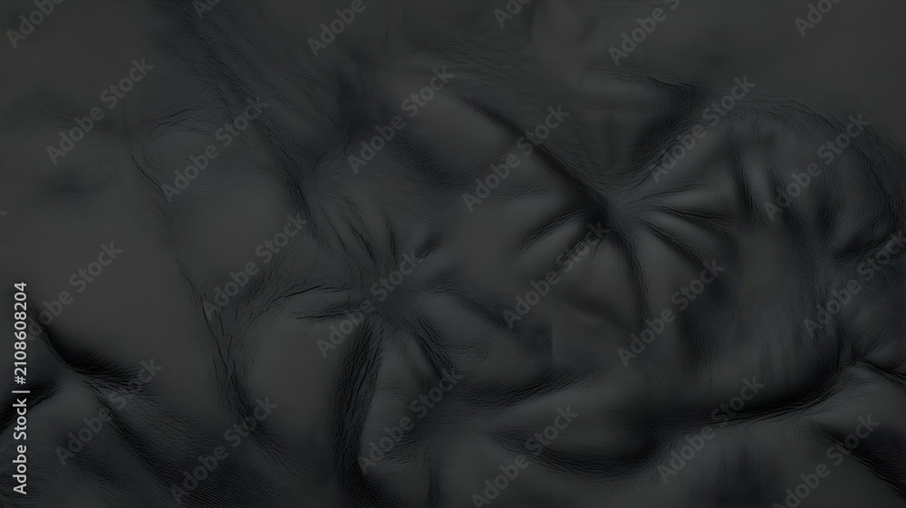 Fototapeta premium Dark black leather texture with tufted button pattern