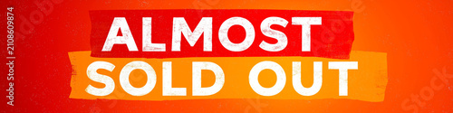 Modern Black Friday promotional design with almost sold out message