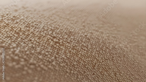 Abstract macro view of a textured surface with a dense pattern of small, uniform spherical beads arranged in a precise, repeating grid structure