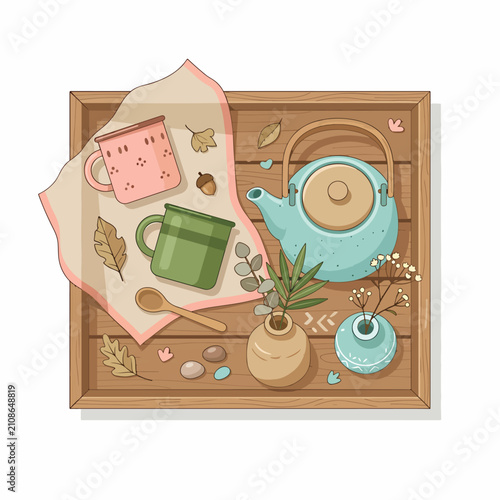 Colorful assortment of fresh fruits and vegetables in wicker basket.