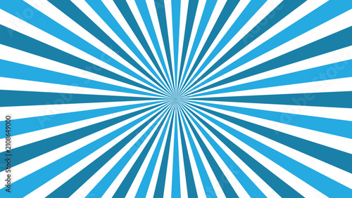 Obraz na płótnie Abstract sunburst pattern blue design