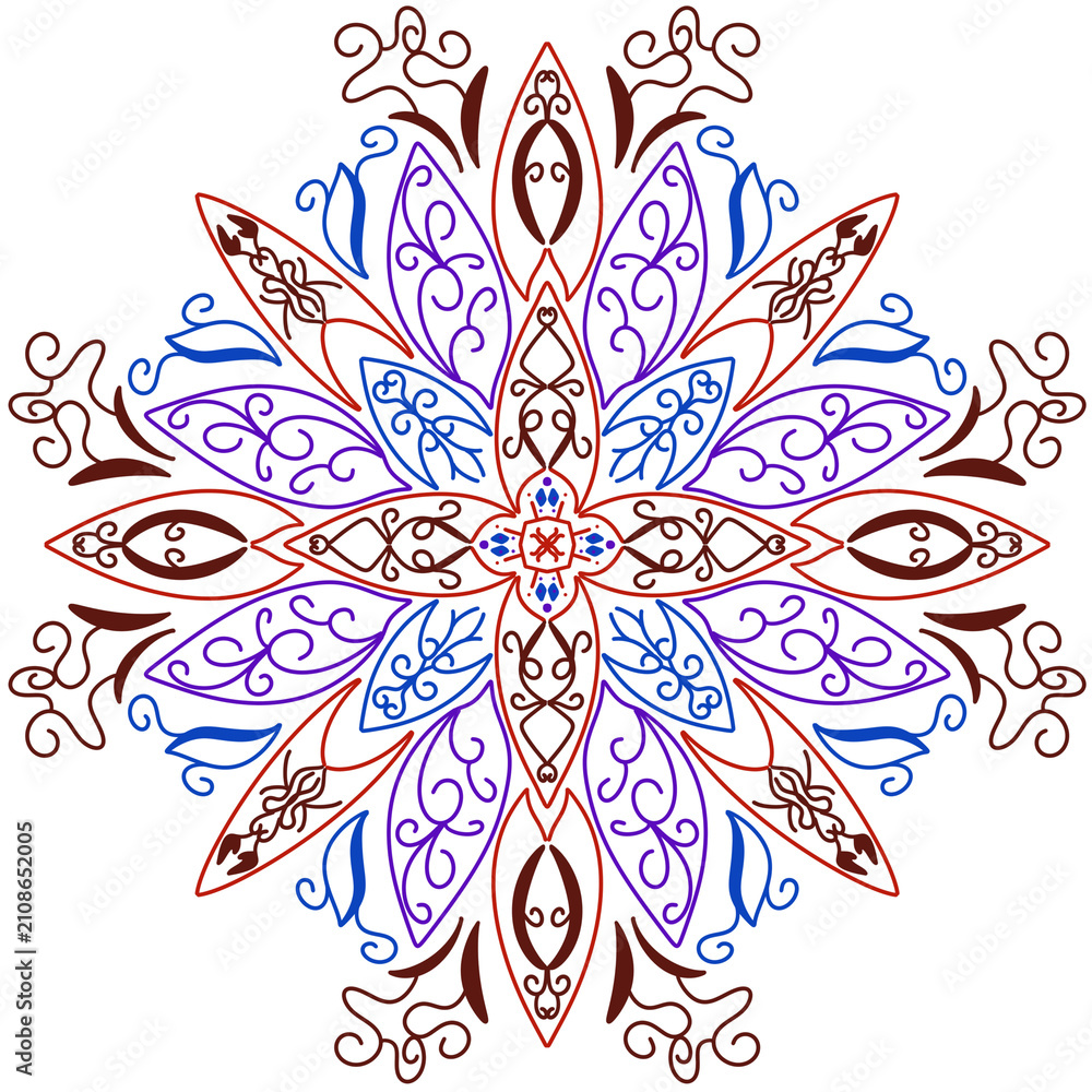 Fototapeta premium leaf mandala decorative