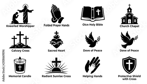 Foto Religious Symbols and Icons Depicting Worship, Faith, and Spirituality Featuring