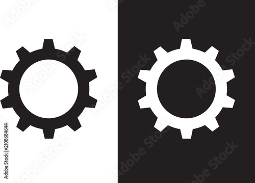 Canvas Print Gear and Settings Icon Collection