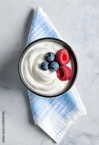 Healthy breakfast bowl with...