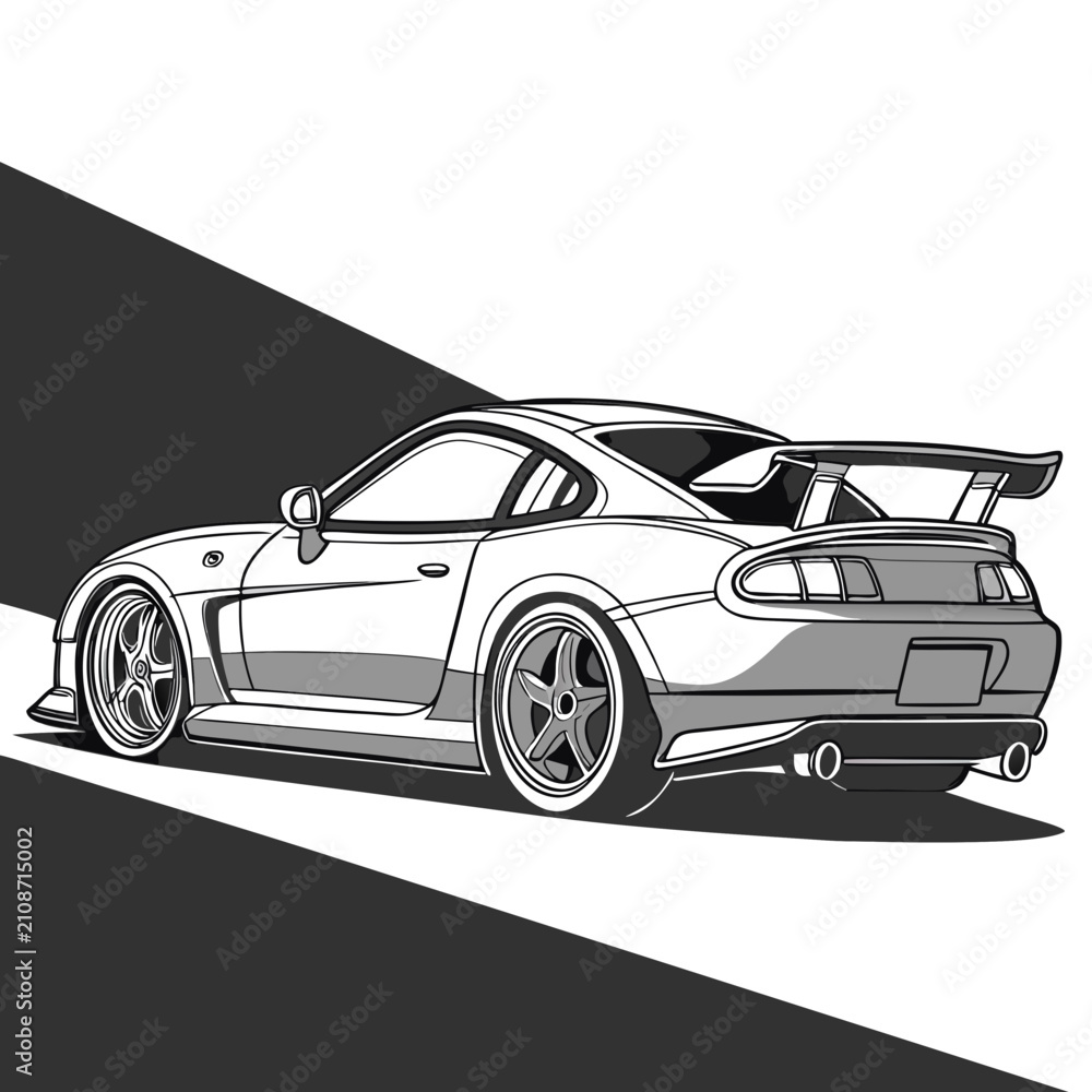 Fototapeta premium black sports car
