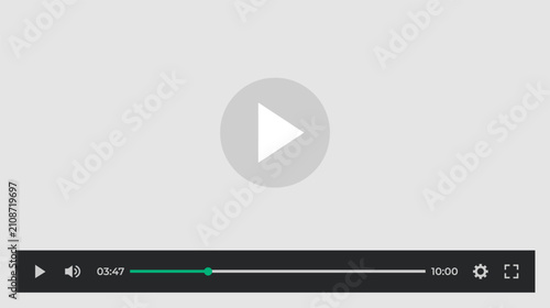 Multimedia Video Playback Control Bar Interface Illustration