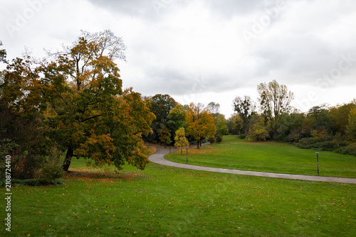 Beautiful Autumn Landscape at the Dusseldorf Hofgarten