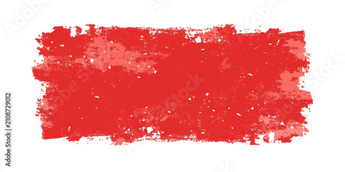 Grunge Red Paint Brush Strokes Background with Splatter Texture and Abstract Flag Inspired Vector Illustration