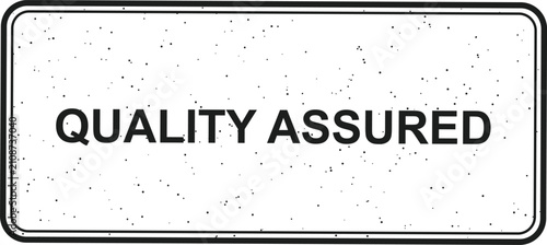 Cuadro en lienzo Rounded quality assured stamp design with professional business text elements