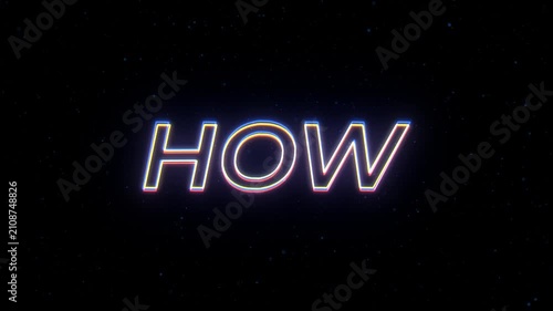 How Neon Sign Text with Classic Retro Theme