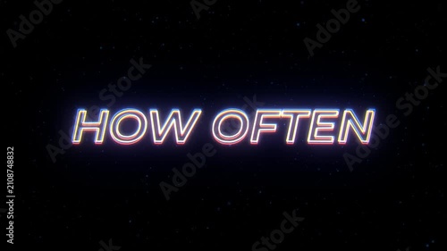  How Often Neon Sign Text with Classic Retro Theme