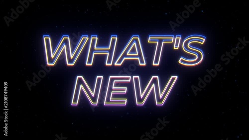 What_s New Neon Sign Text with Classic Retro Theme