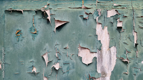peeling paint on a wooden wall