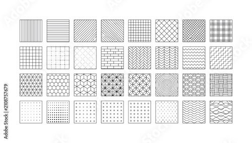 Abstract geometric lines cross hatched monochrome patterns swatches shapes grid rows, pattern, geometric, line, hatch, cross,