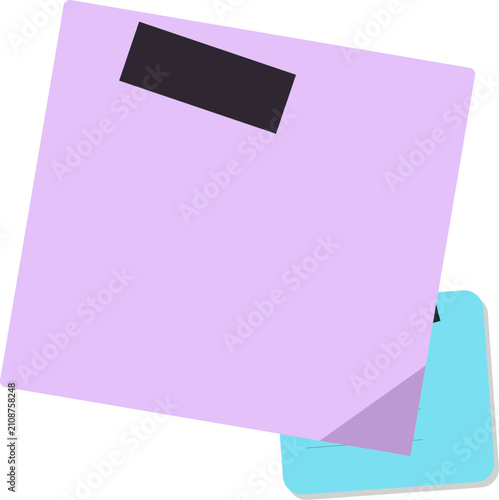 Colorful sticky notes illustration for organization and reminders