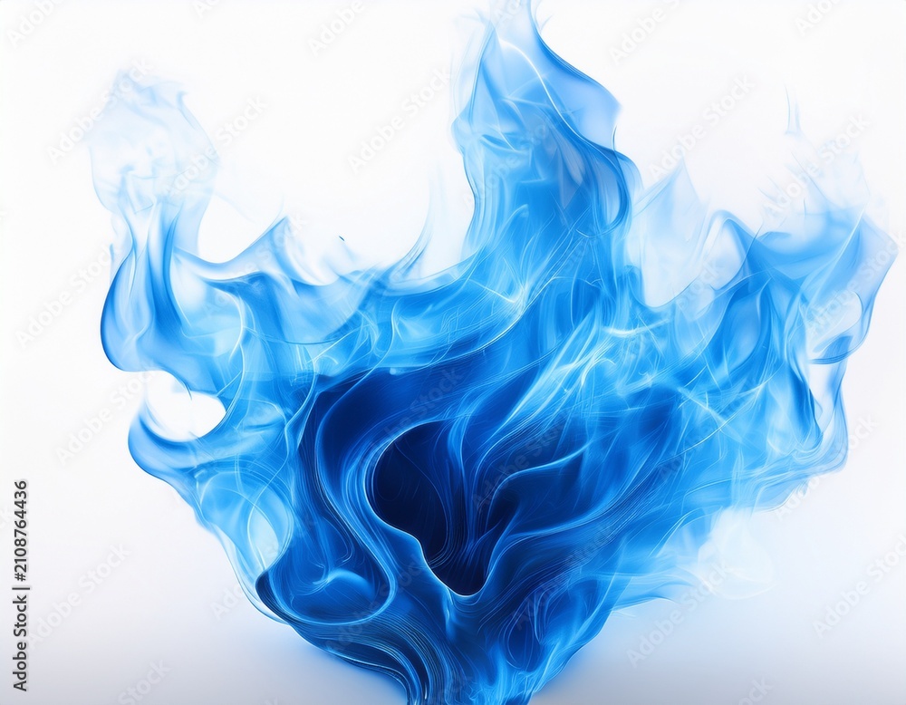 Fototapeta premium a blue flame is shown on a white background