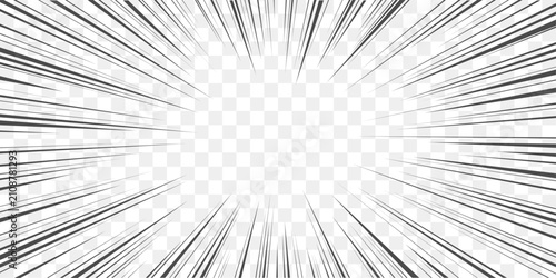 Foto manga, transparent, background, speed, radial, line, cartoon, comic, effect, vec
