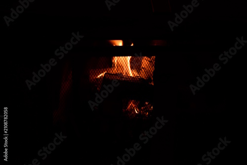 Fogo em lareira