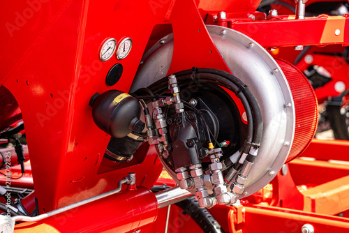 фотографія Agricultural seeding machinery pneumatic blower fan with hydraulic drive