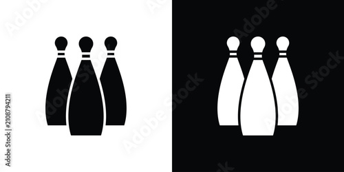 Quadro su tela Bowling icon for creative designs