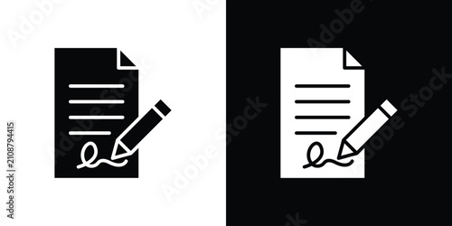 Document signed icon for creative designs