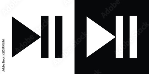 Obraz na płótnie Play pause icon for creative designs