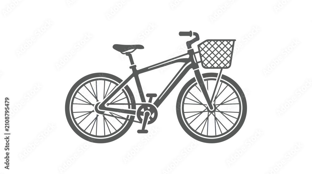 Fototapeta premium A bicycle with a basket.