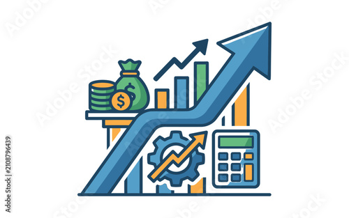 Financial Growth and Business Success Concept
